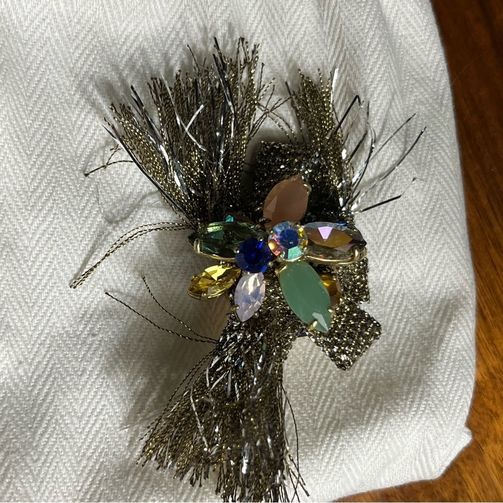 J. Crew Multicolor Crystal Brooch Rare